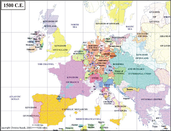 europe 1500 map